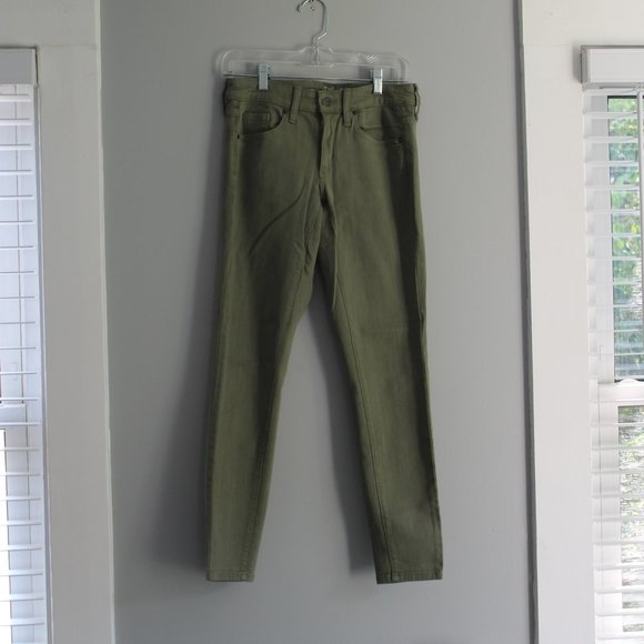 Universal Thread Mid Rise Skinny Green Jeans size 2 - Picture 3 of 8